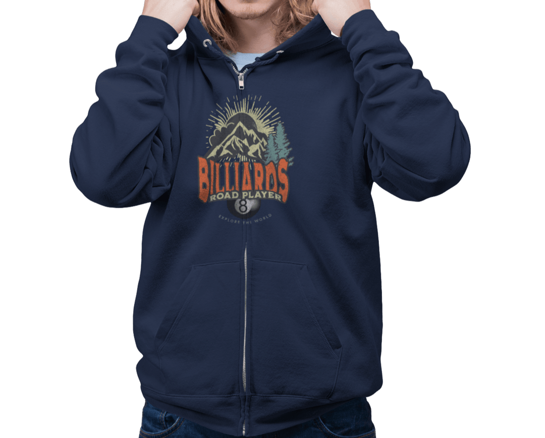 Billiards Road Player - Full Zip Hoodie - BFLY BILLIARDS