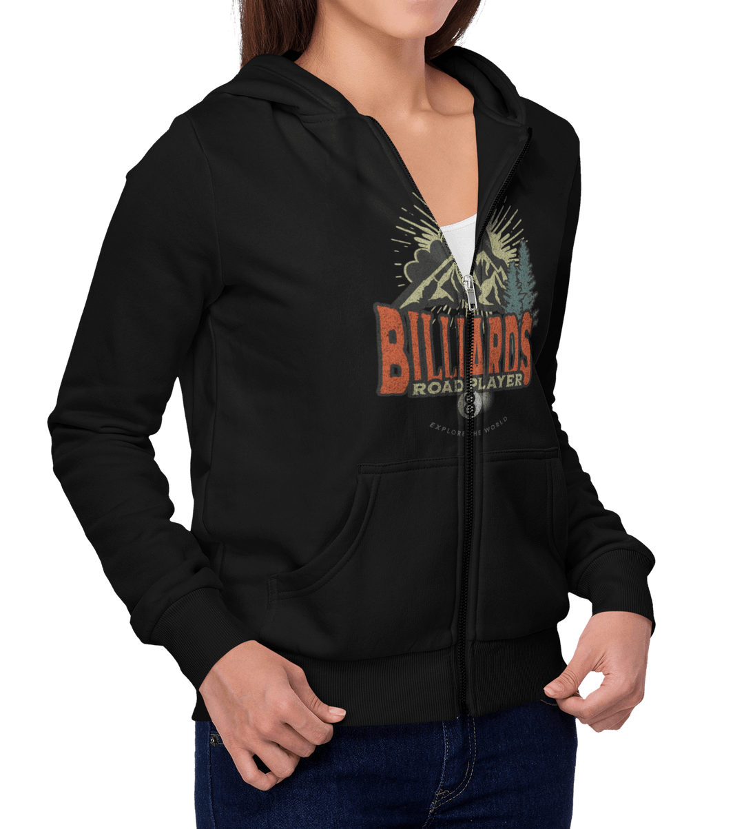 Billiards Road Player - Full Zip Hoodie - BFLY BILLIARDS
