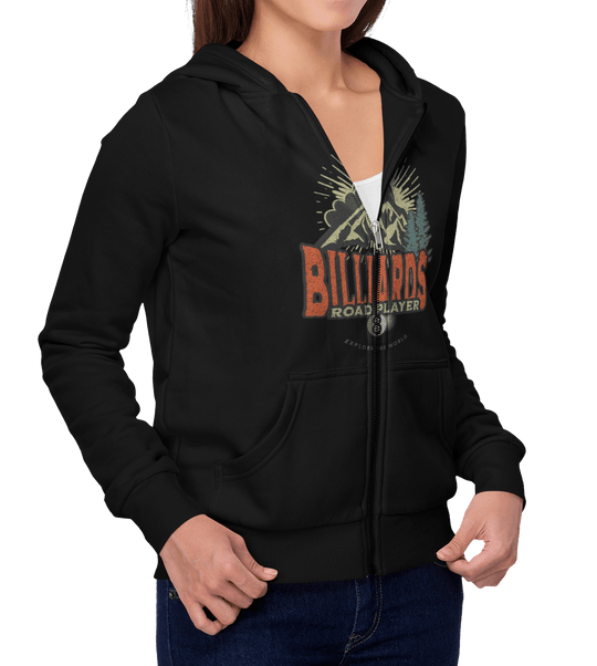Billiards Road Player - Full Zip Hoodie - BFLY BILLIARDS