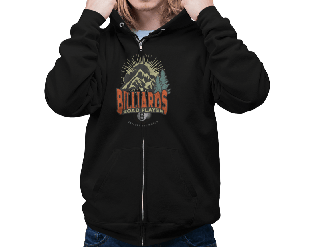 Billiards Road Player - Full Zip Hoodie - BFLY BILLIARDS