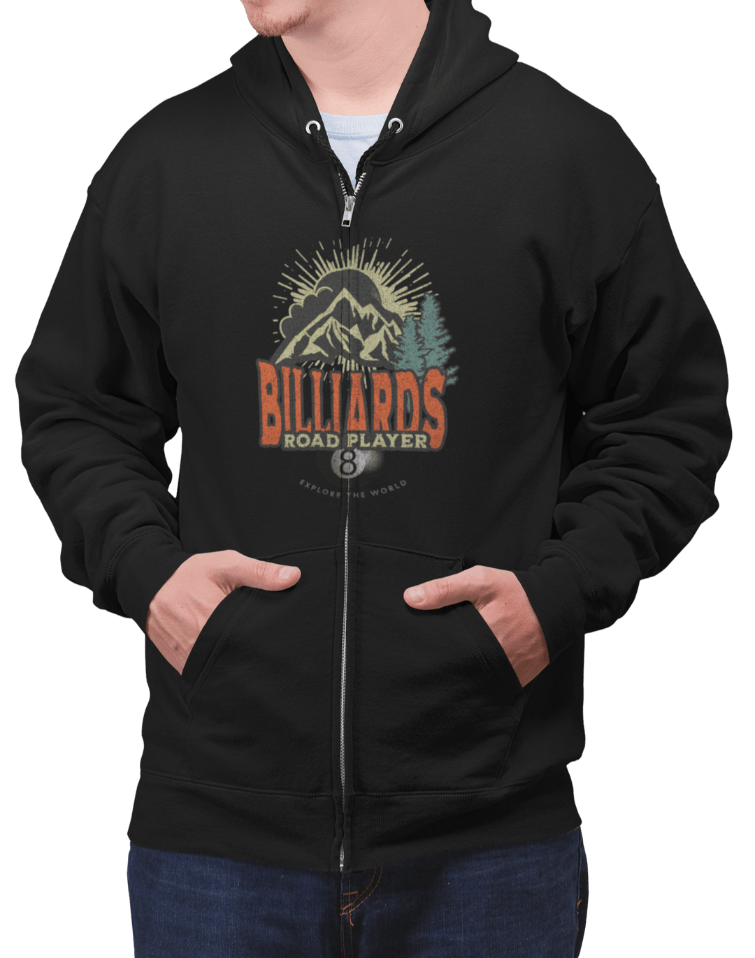 Billiards Road Player - Full Zip Hoodie - BFLY BILLIARDS