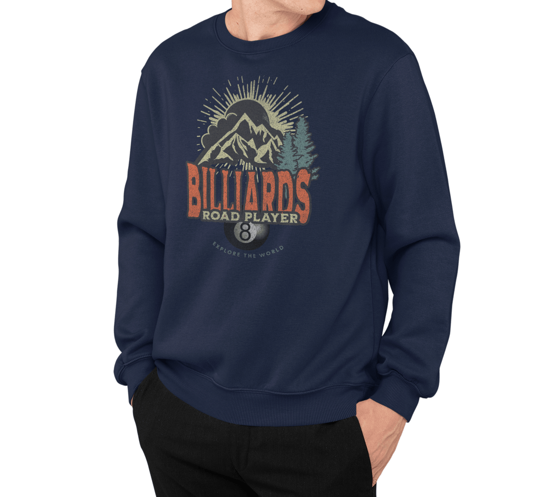 Billiards Road Player - Unisex Crewneck Sweatshirt - BFLY BILLIARDS
