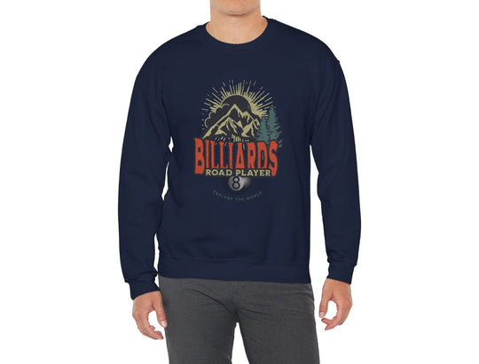 Billiards Road Player - Unisex Crewneck Sweatshirt - BFLY BILLIARDS