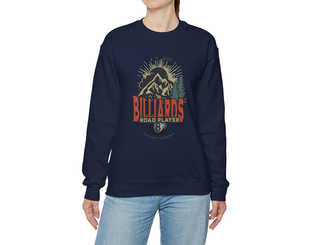 Billiards Road Player - Unisex Crewneck Sweatshirt - BFLY BILLIARDS