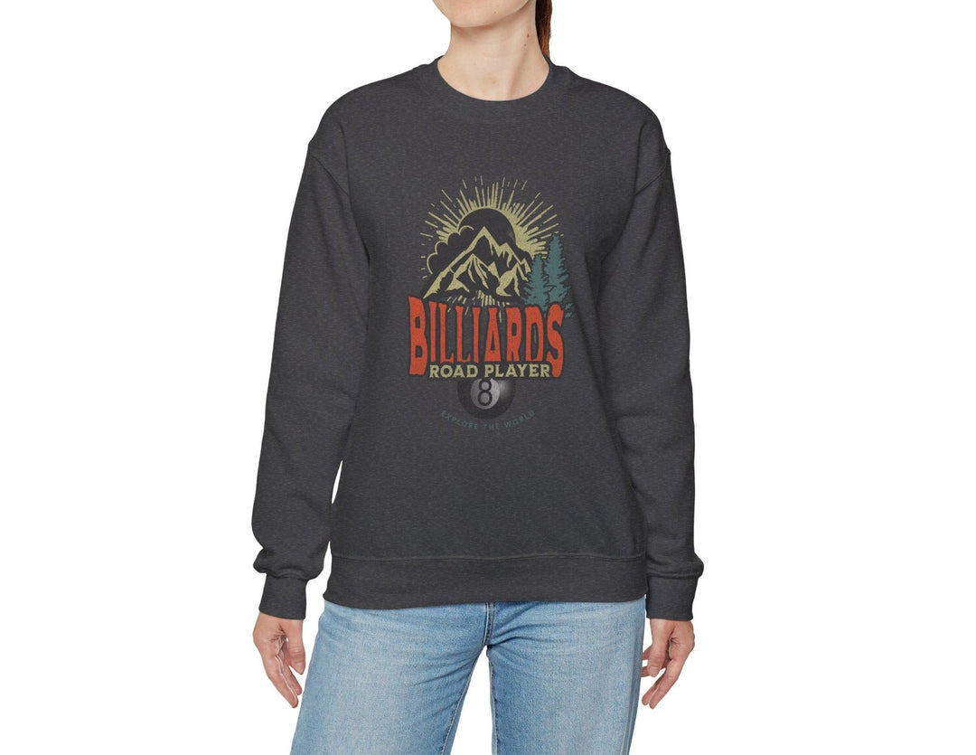 Billiards Road Player - Unisex Crewneck Sweatshirt - BFLY BILLIARDS