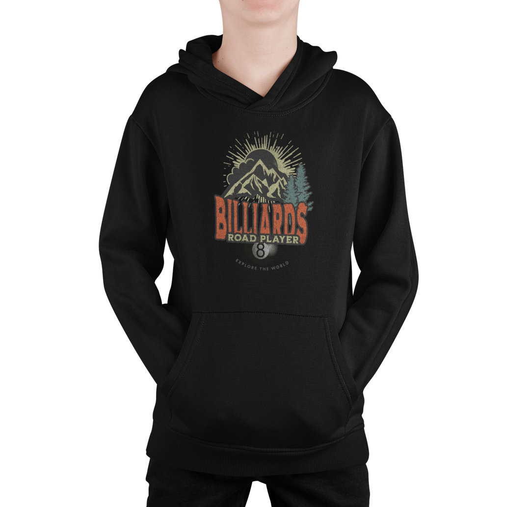 Billiards Road Player - Unisex Youth Pullover Hoodie - BFLY BILLIARDS