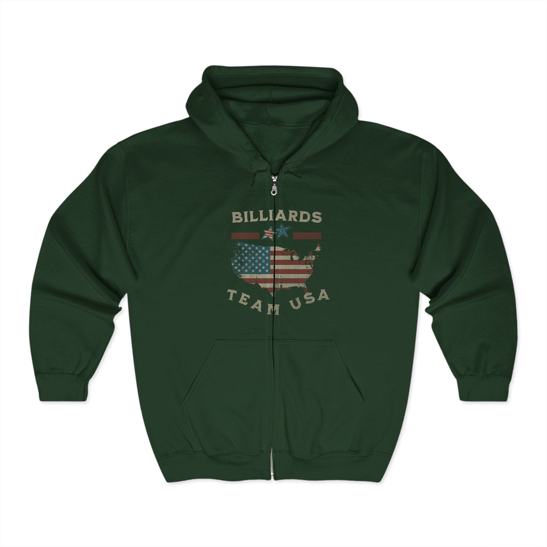 Billiards - Team USA - Full Zip Hoodie - BFLY BILLIARDS