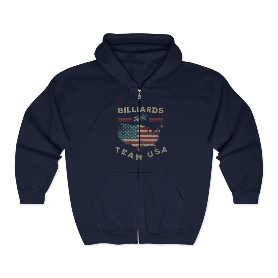 Billiards - Team USA - Full Zip Hoodie - BFLY BILLIARDS