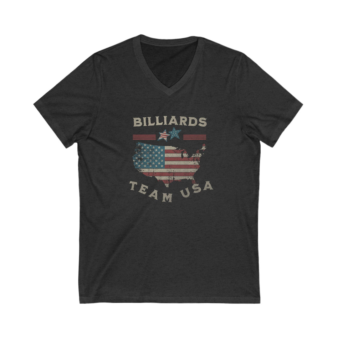 Billiards - Team USA - Unisex V - Neck Tee - BFLY BILLIARDS