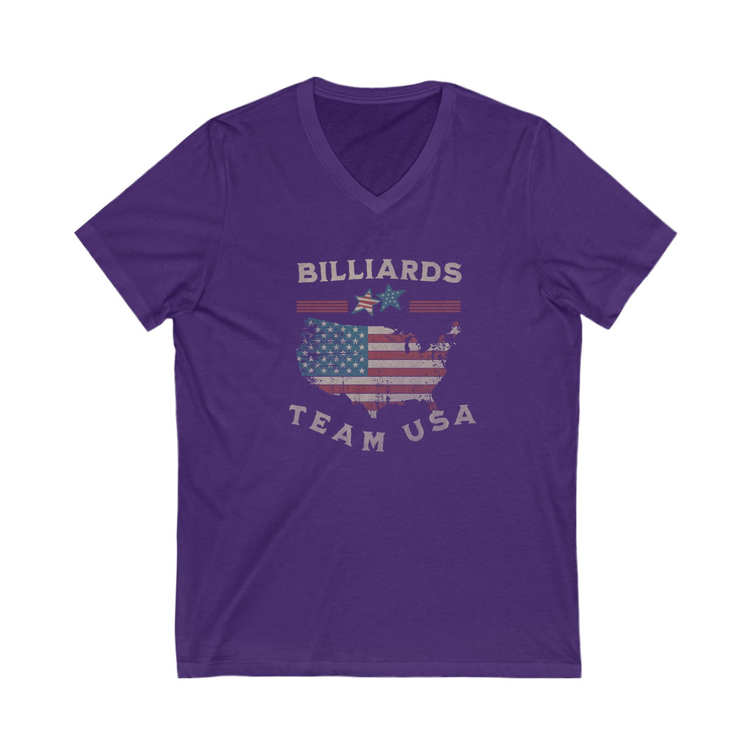 Billiards - Team USA - Unisex V - Neck Tee - BFLY BILLIARDS