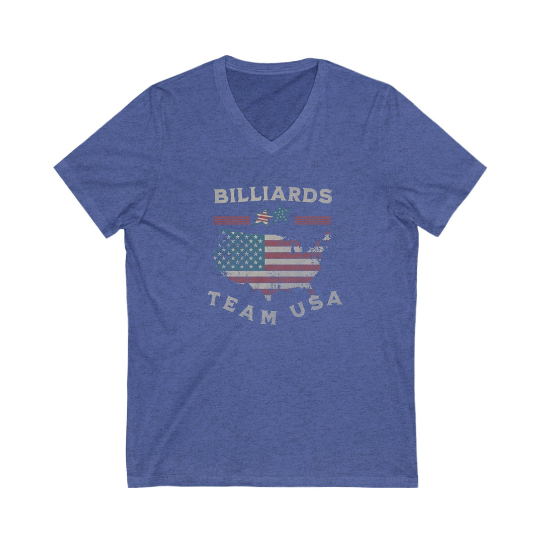 Billiards - Team USA - Unisex V - Neck Tee - BFLY BILLIARDS