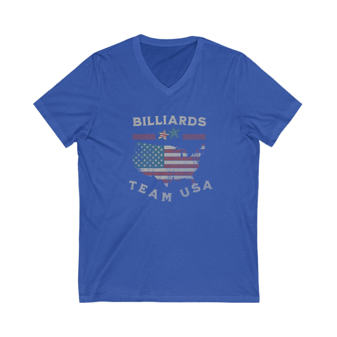 Billiards - Team USA - Unisex V - Neck Tee - BFLY BILLIARDS