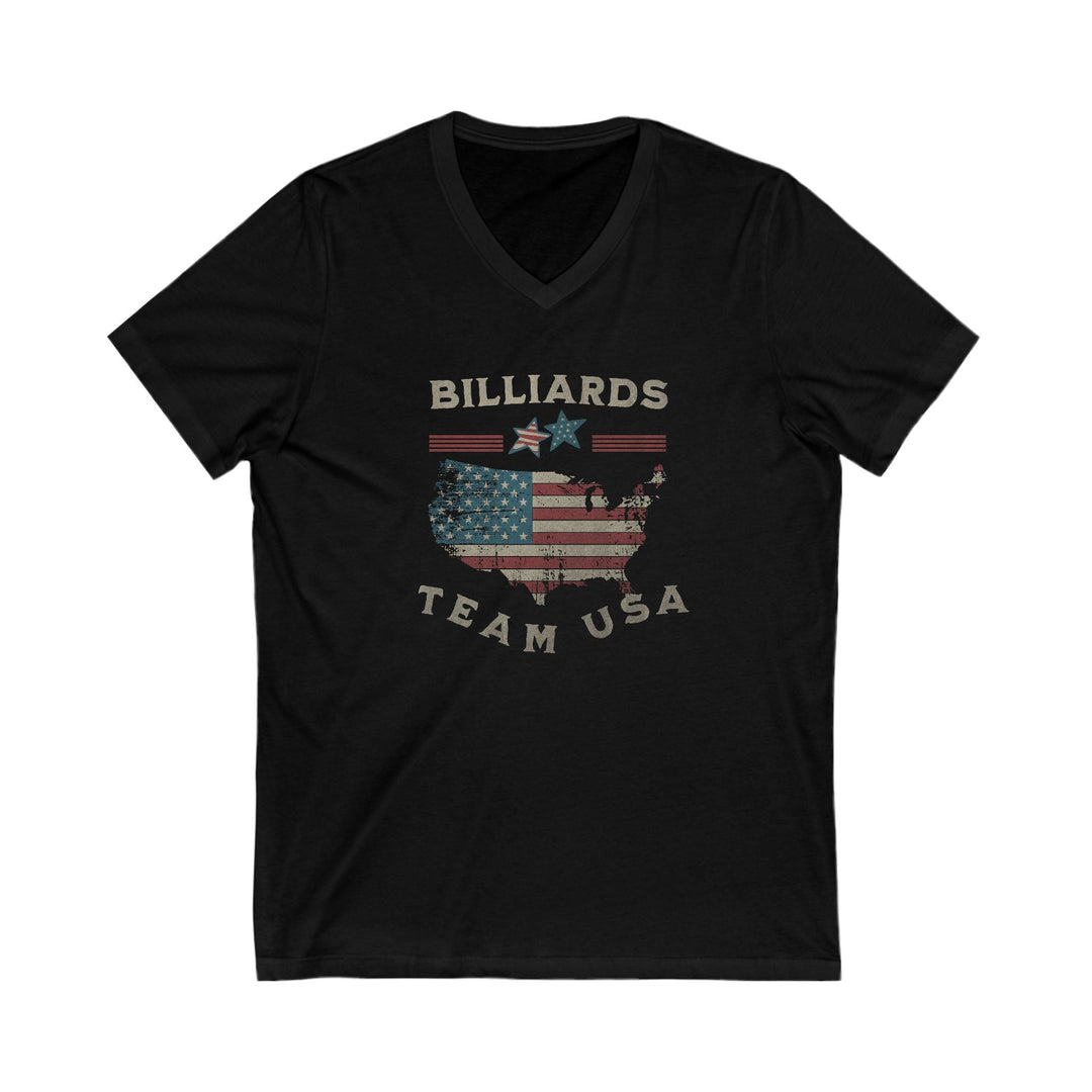 Billiards - Team USA - Unisex V - Neck Tee - BFLY BILLIARDS