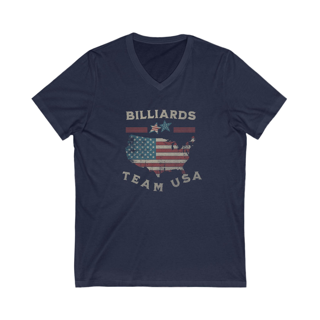 Billiards - Team USA - Unisex V - Neck Tee - BFLY BILLIARDS