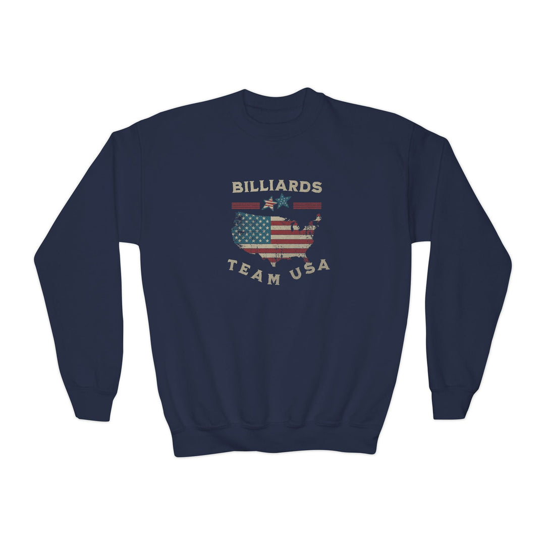 Billiards - Team USA - Unisex Youth Crewneck Sweatshirt - BFLY BILLIARDS