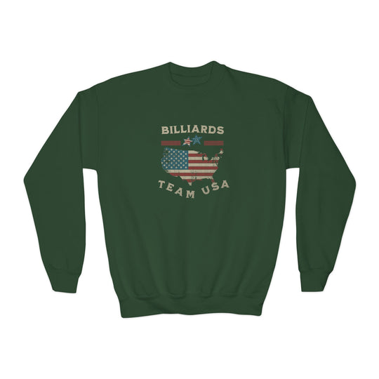 Billiards - Team USA - Unisex Youth Crewneck Sweatshirt - BFLY BILLIARDS