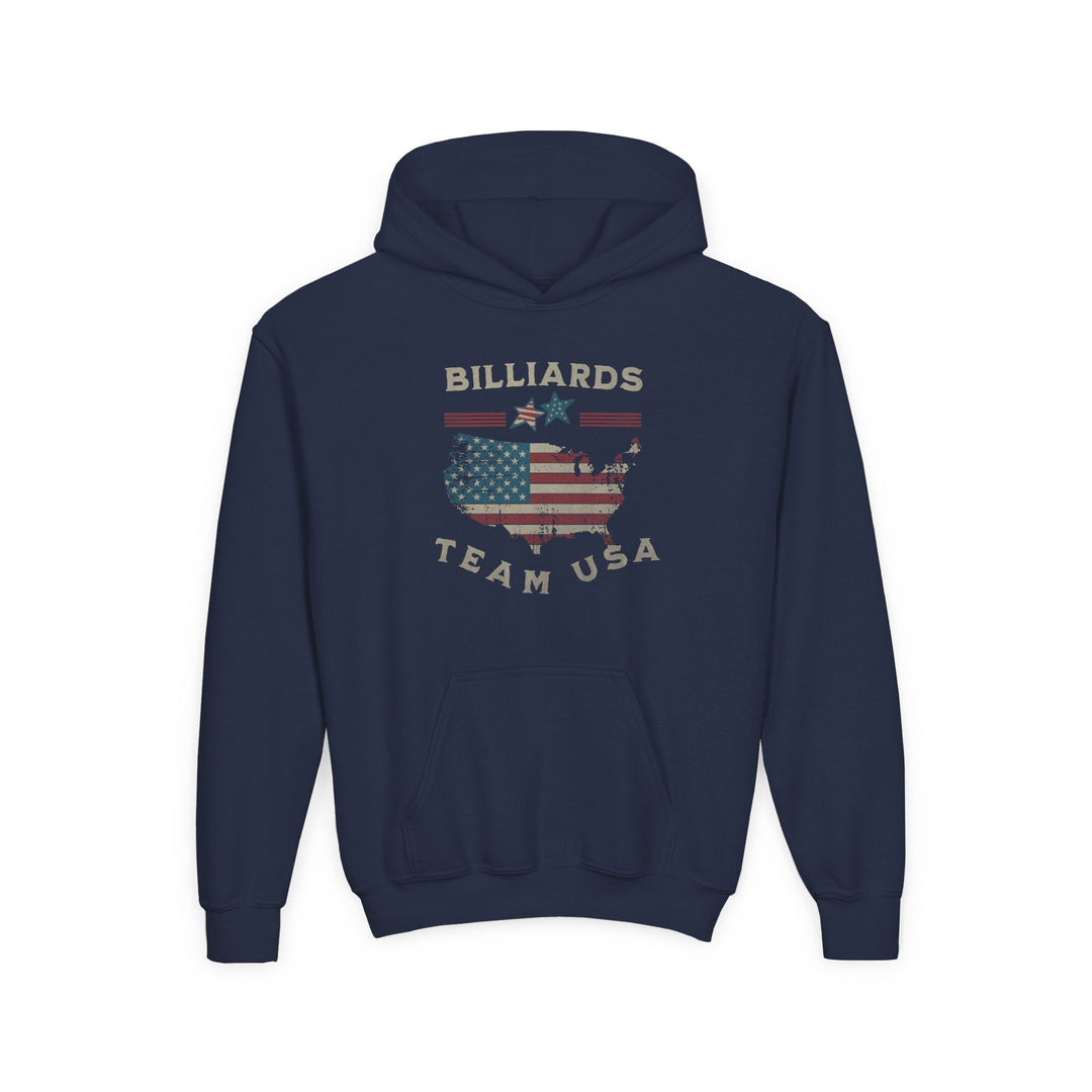 Billiards - Team USA - Unisex Youth Pullover Hoodie - BFLY BILLIARDS