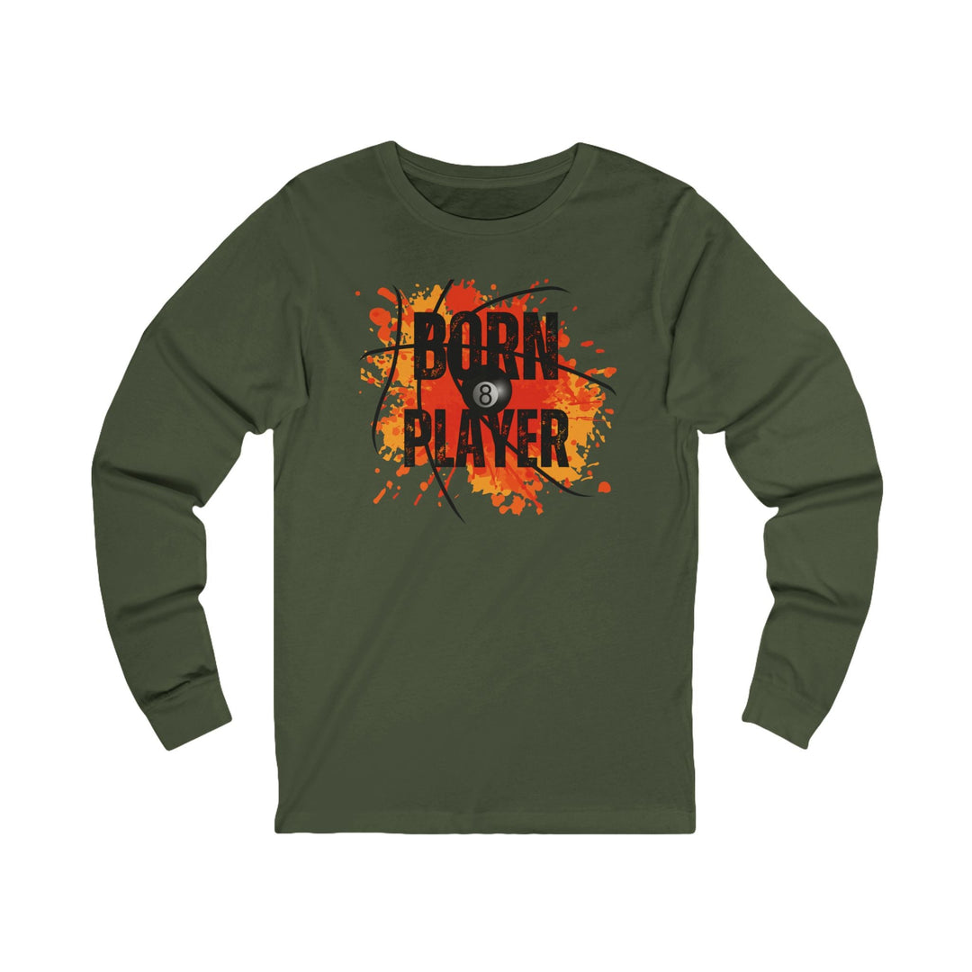Born Player - 8 Ball - Unisex Long Sleeve Tee - BFLY BILLIARDS