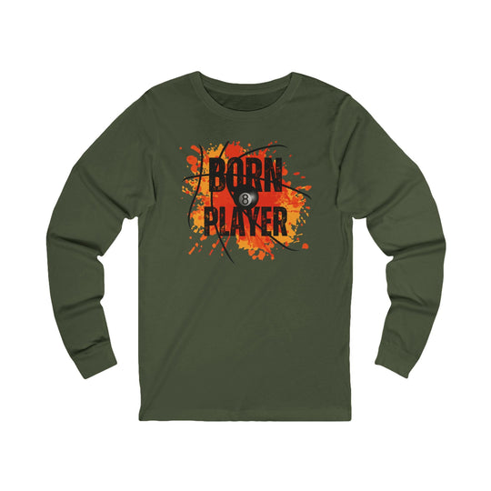 Born Player - 8 Ball - Unisex Long Sleeve Tee - BFLY BILLIARDS