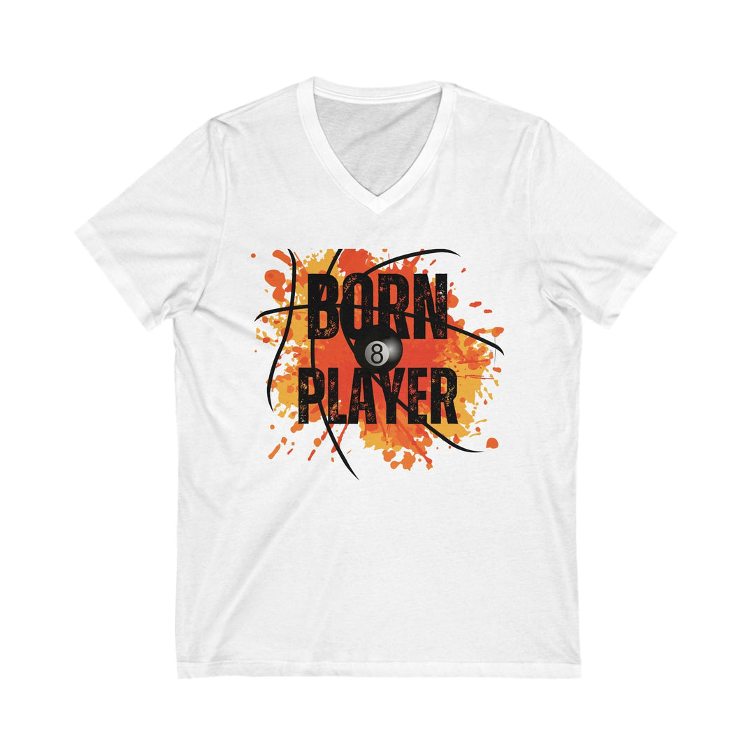 Born Player - 8 Ball - Unisex V - Neck Tee - BFLY BILLIARDS