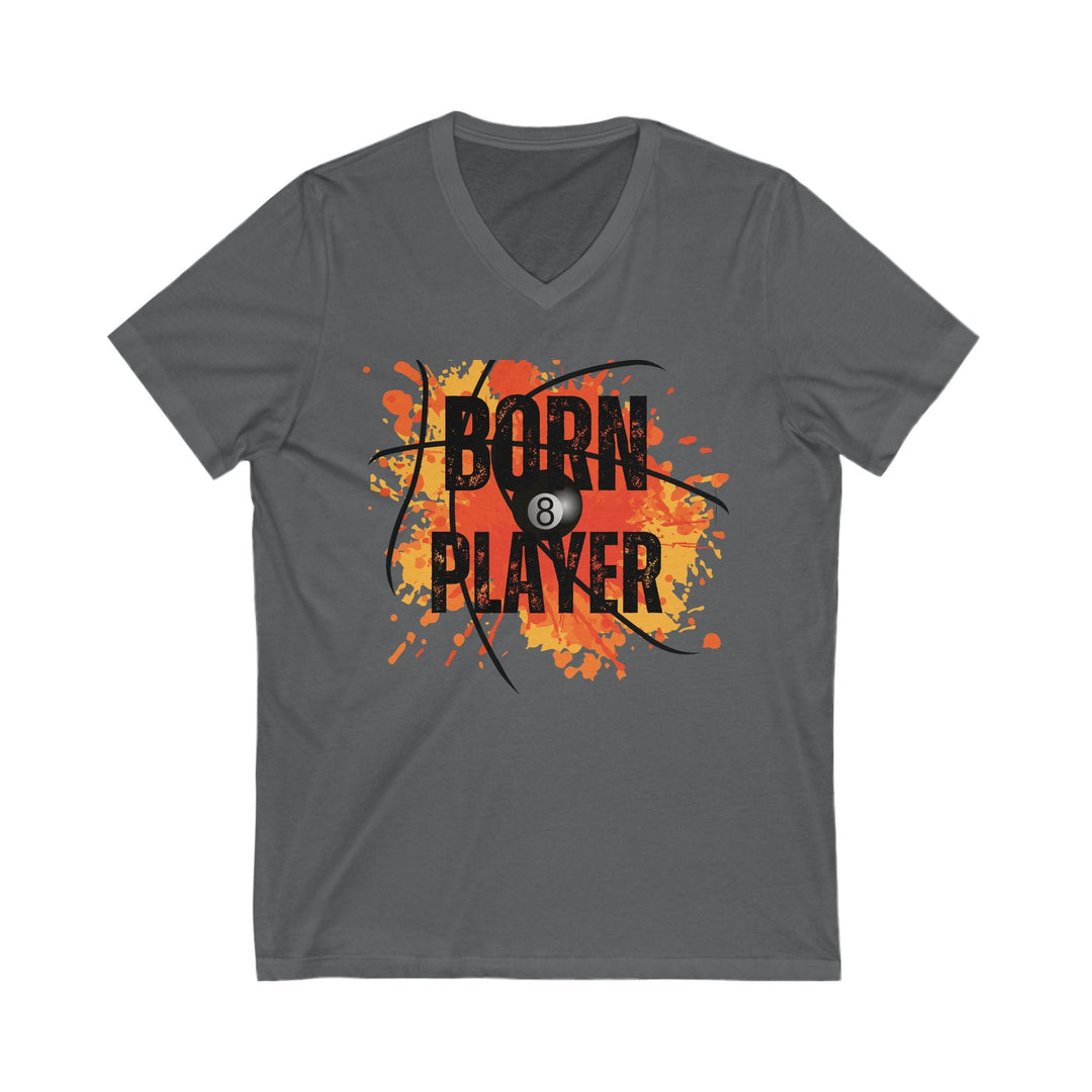 Born Player - 8 Ball - Unisex V - Neck Tee - BFLY BILLIARDS