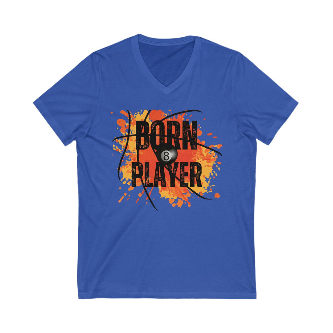 Born Player - 8 Ball - Unisex V - Neck Tee - BFLY BILLIARDS