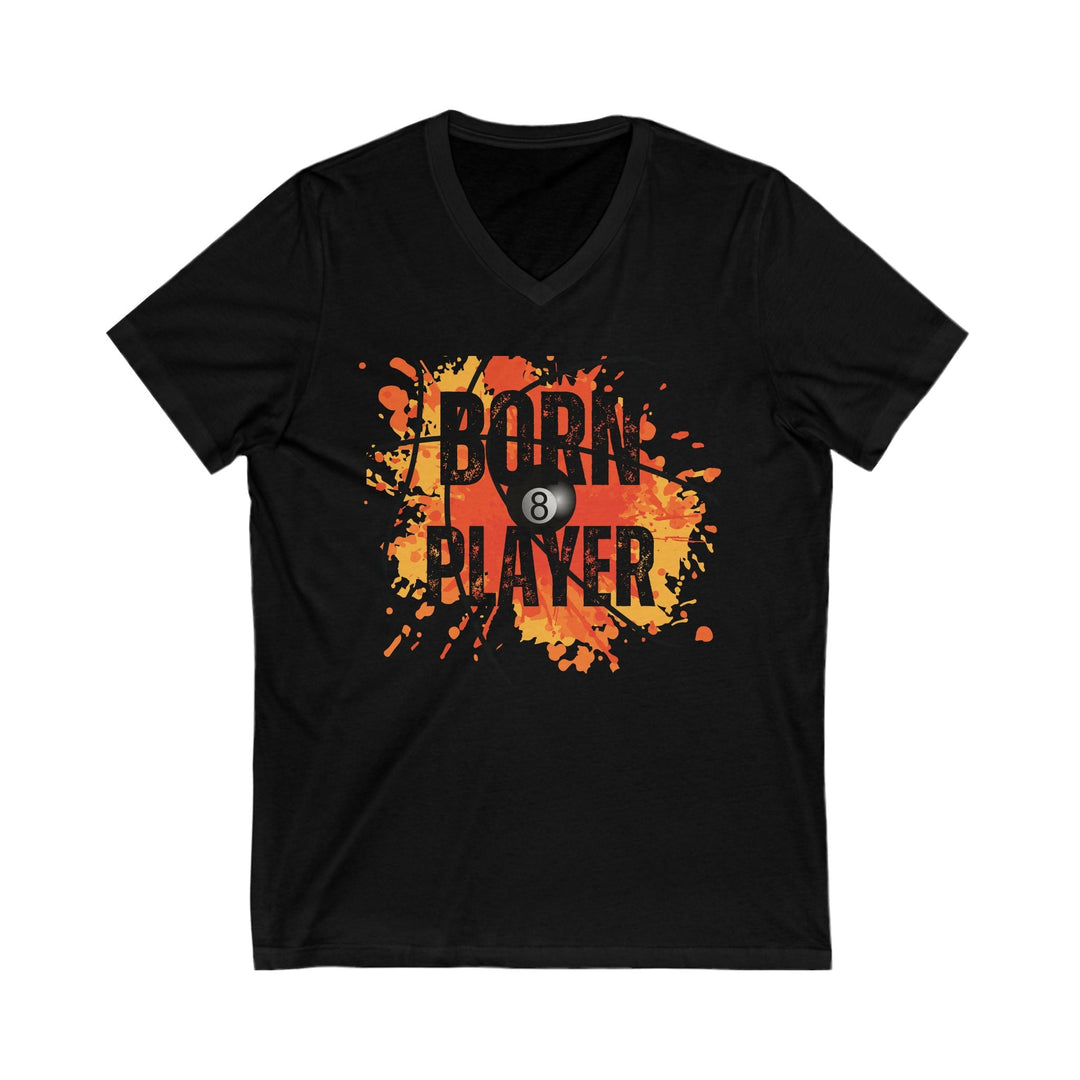 Born Player - 8 Ball - Unisex V - Neck Tee - BFLY BILLIARDS