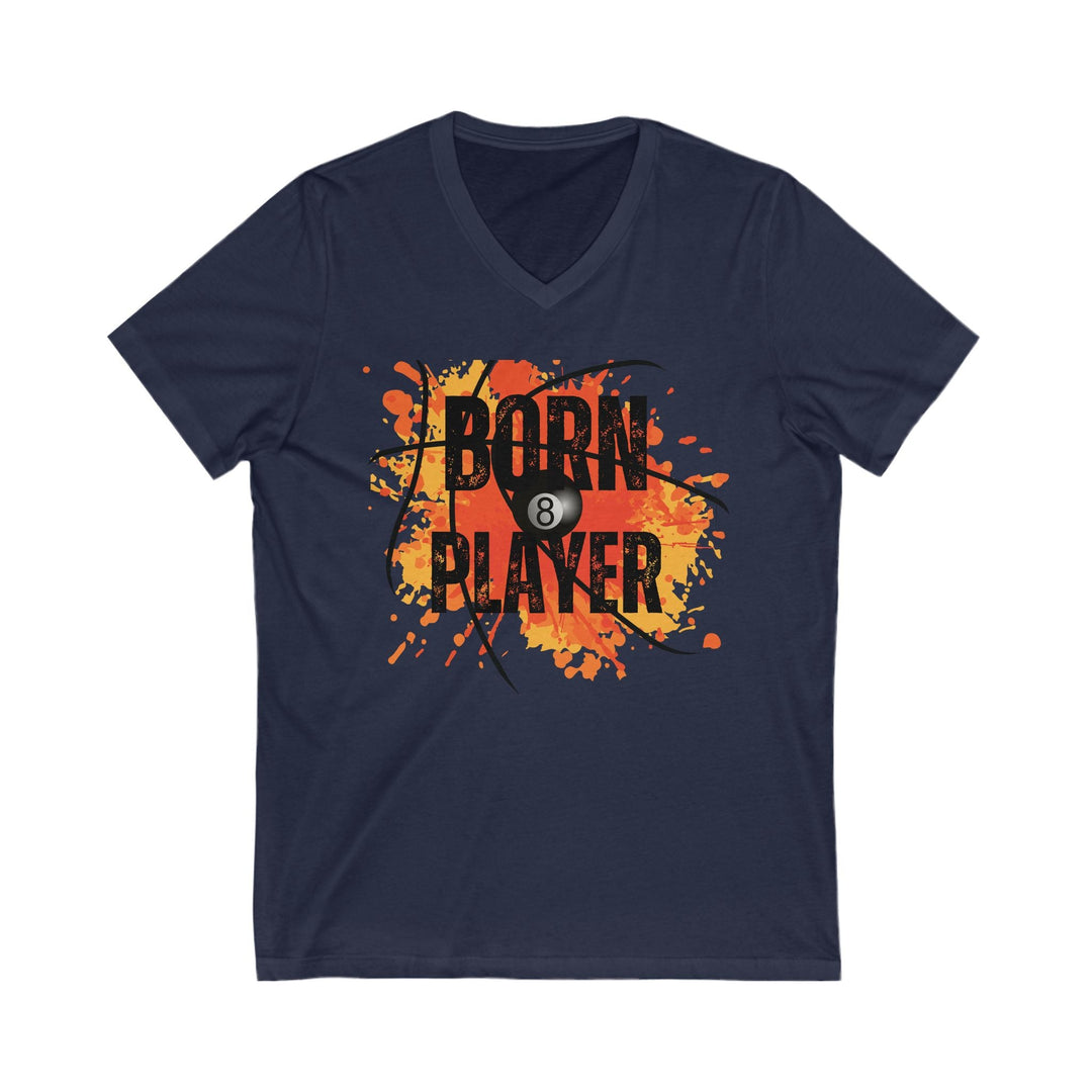 Born Player - 8 Ball - Unisex V - Neck Tee - BFLY BILLIARDS
