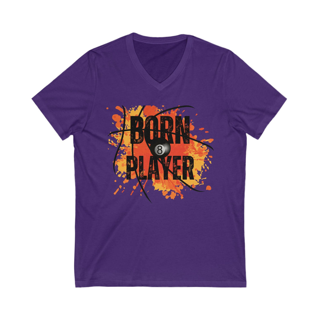 Born Player - 8 Ball - Unisex V - Neck Tee - BFLY BILLIARDS