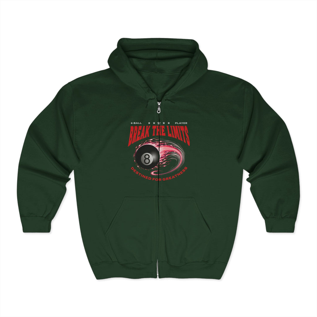 Break the Limits - 8 Ball - Full Zip Hoodie - BFLY BILLIARDS