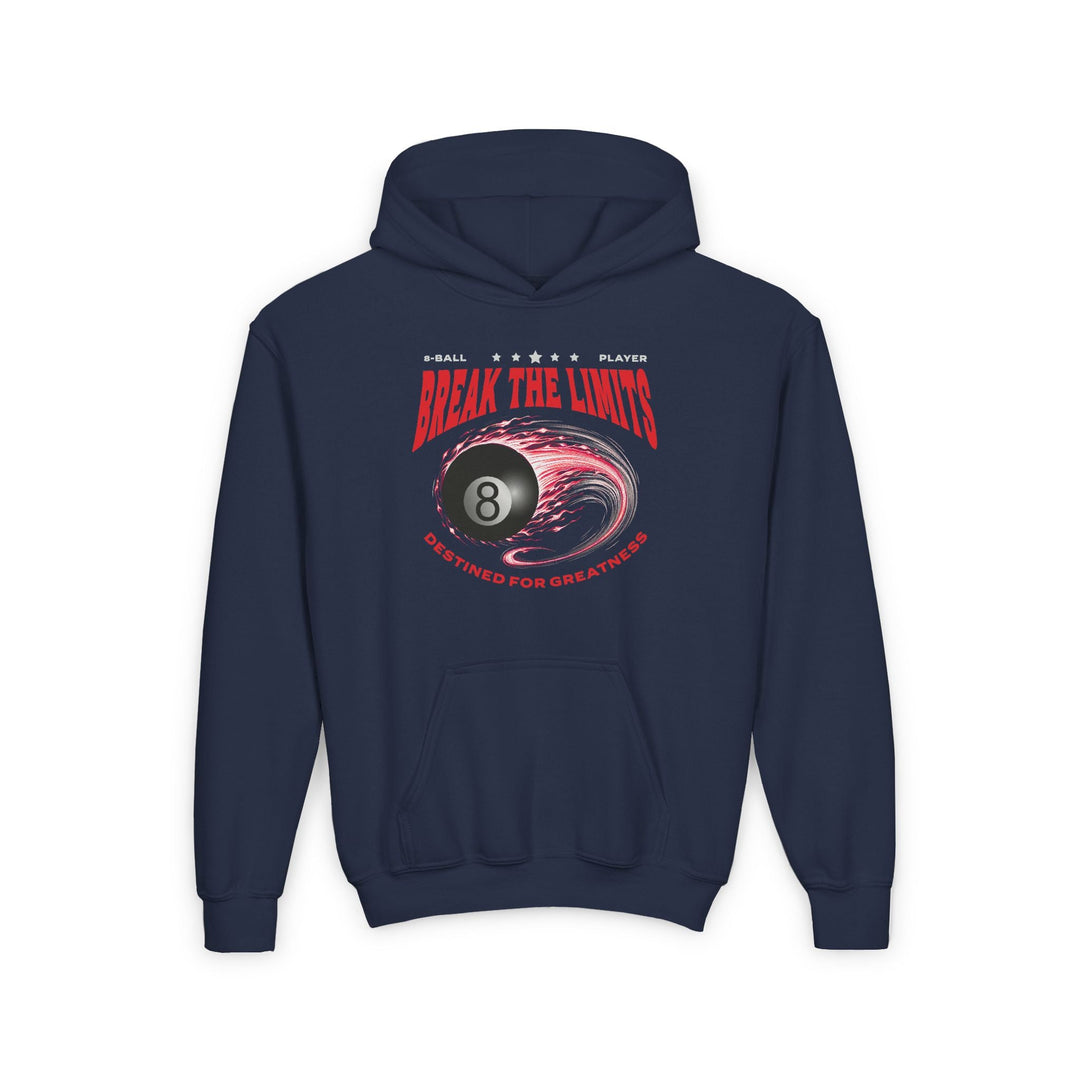 Break the Limits - 8 Ball - Unisex Youth Pullover Hoodie - BFLY BILLIARDS