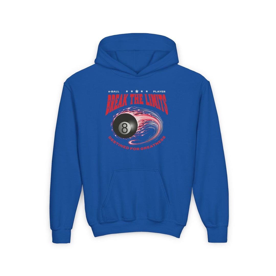 Break the Limits - 8 Ball - Unisex Youth Pullover Hoodie - BFLY BILLIARDS