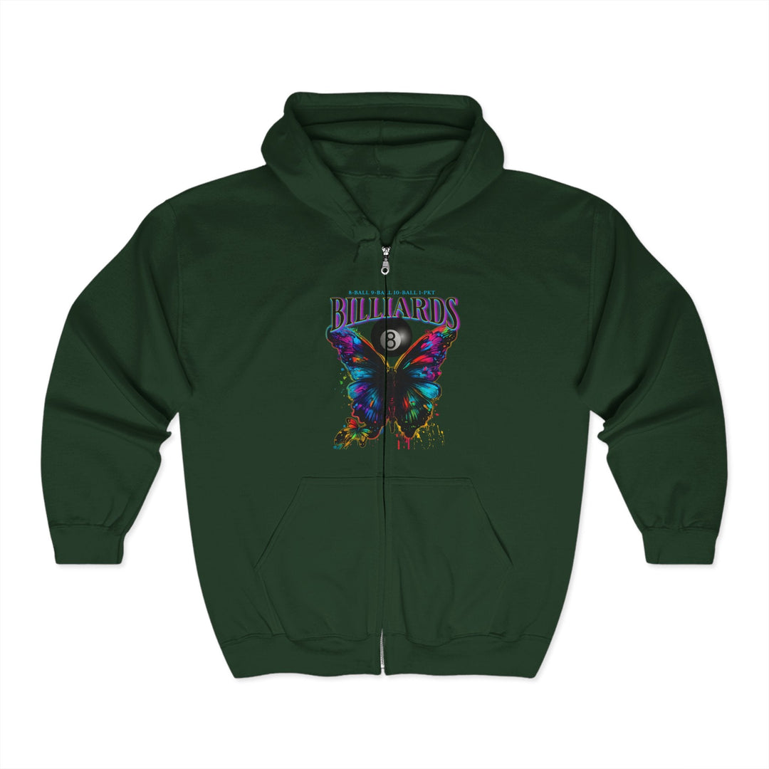 Butterfly Billiards - Full Zip Hoodie - BFLY BILLIARDS