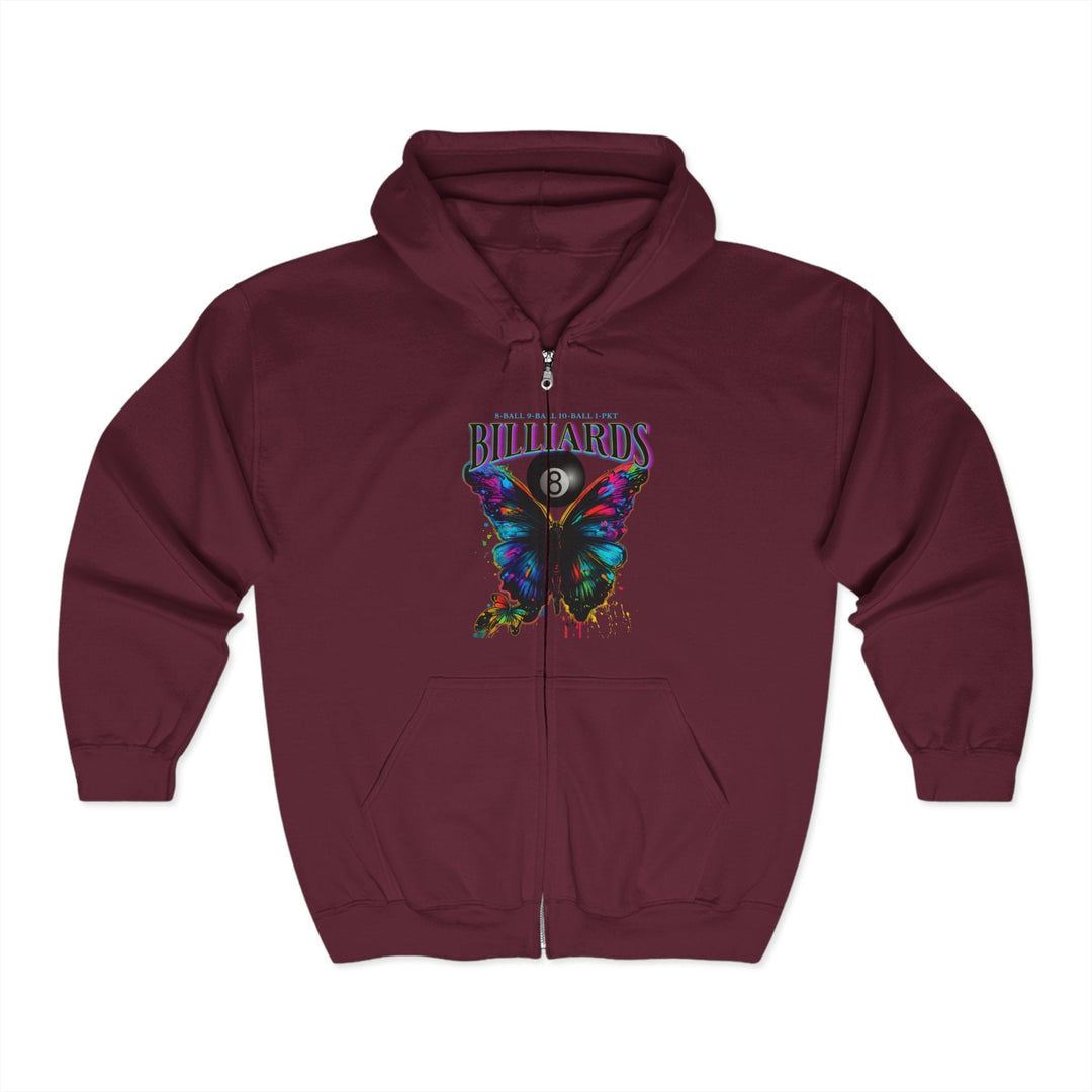 Butterfly Billiards - Full Zip Hoodie - BFLY BILLIARDS
