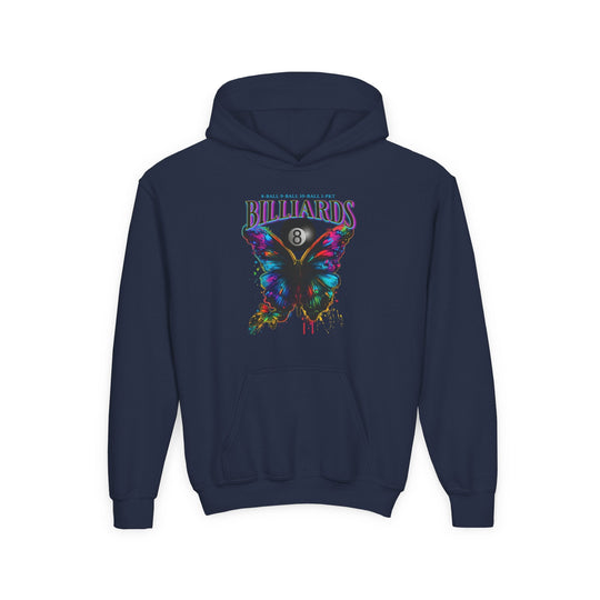 Butterfly Billiards - Unisex Youth Pullover Hoodie - BFLY BILLIARDS