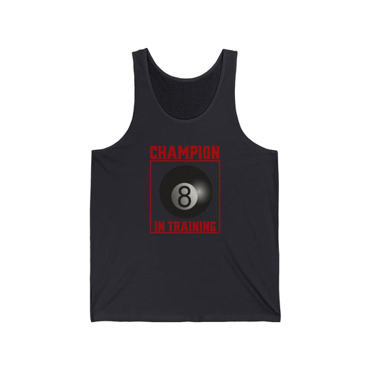 Champion in training - 8 Ball - Unisex Tank Top - BFLY BILLIARDS