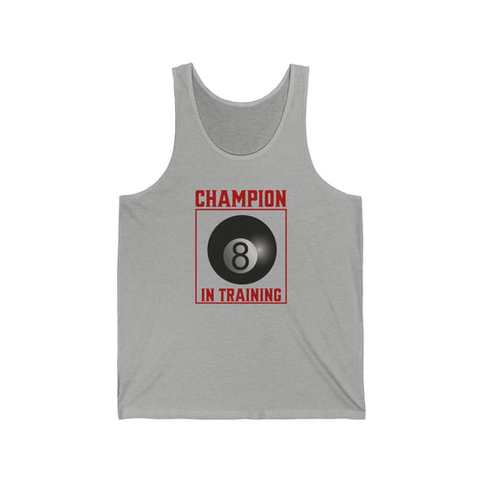 Champion in training - 8 Ball - Unisex Tank Top - BFLY BILLIARDS