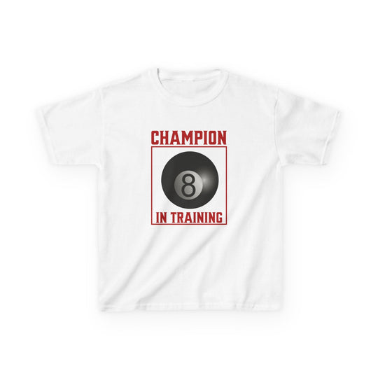 Champion in training - 8 Ball - Youth Cotton Tee - BFLY BILLIARDS