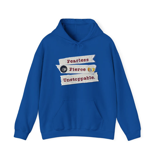 Fearless - Fierce - Unstoppable - Unisex Pullover Hoodie - BFLY BILLIARDS