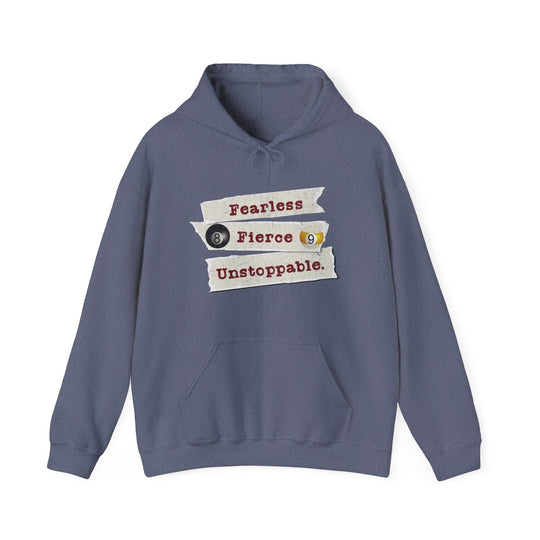 Fearless - Fierce - Unstoppable - Unisex Pullover Hoodie - BFLY BILLIARDS