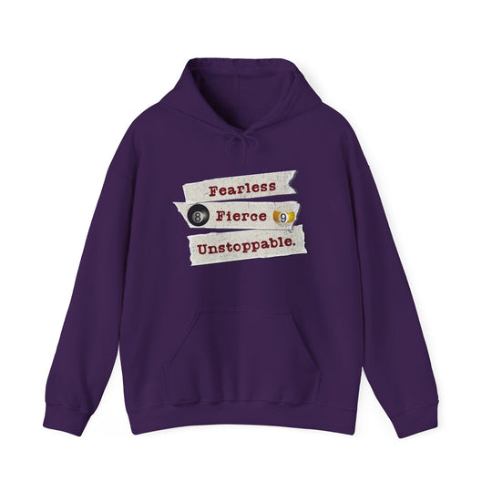 Fearless - Fierce - Unstoppable - Unisex Pullover Hoodie - BFLY BILLIARDS