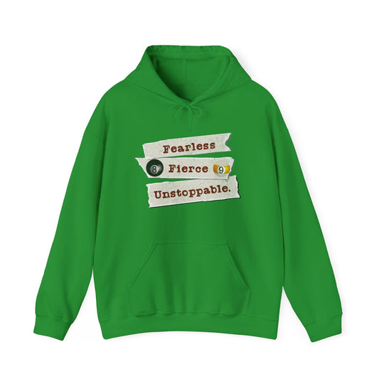 Fearless - Fierce - Unstoppable - Unisex Pullover Hoodie - BFLY BILLIARDS
