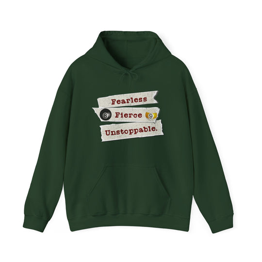 Fearless - Fierce - Unstoppable - Unisex Pullover Hoodie - BFLY BILLIARDS