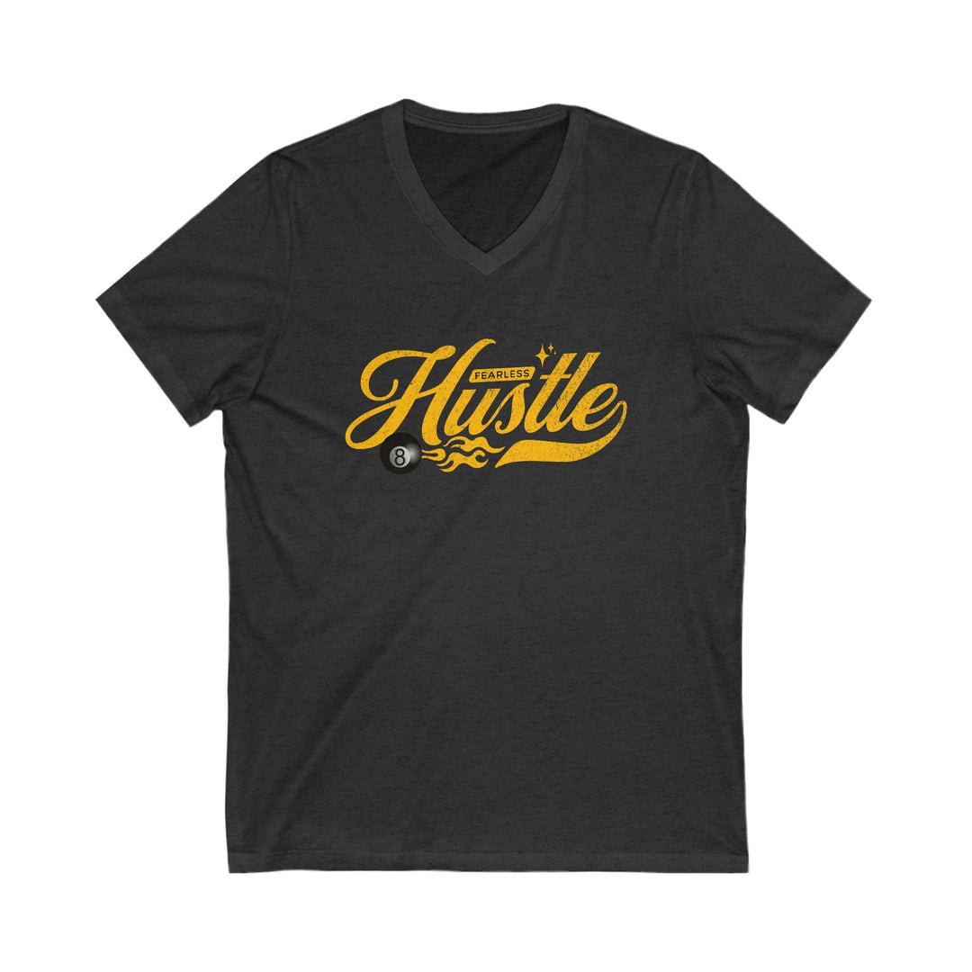 Fearless Hustle - 8 Ball - Unisex V - Neck Tee - BFLY BILLIARDS