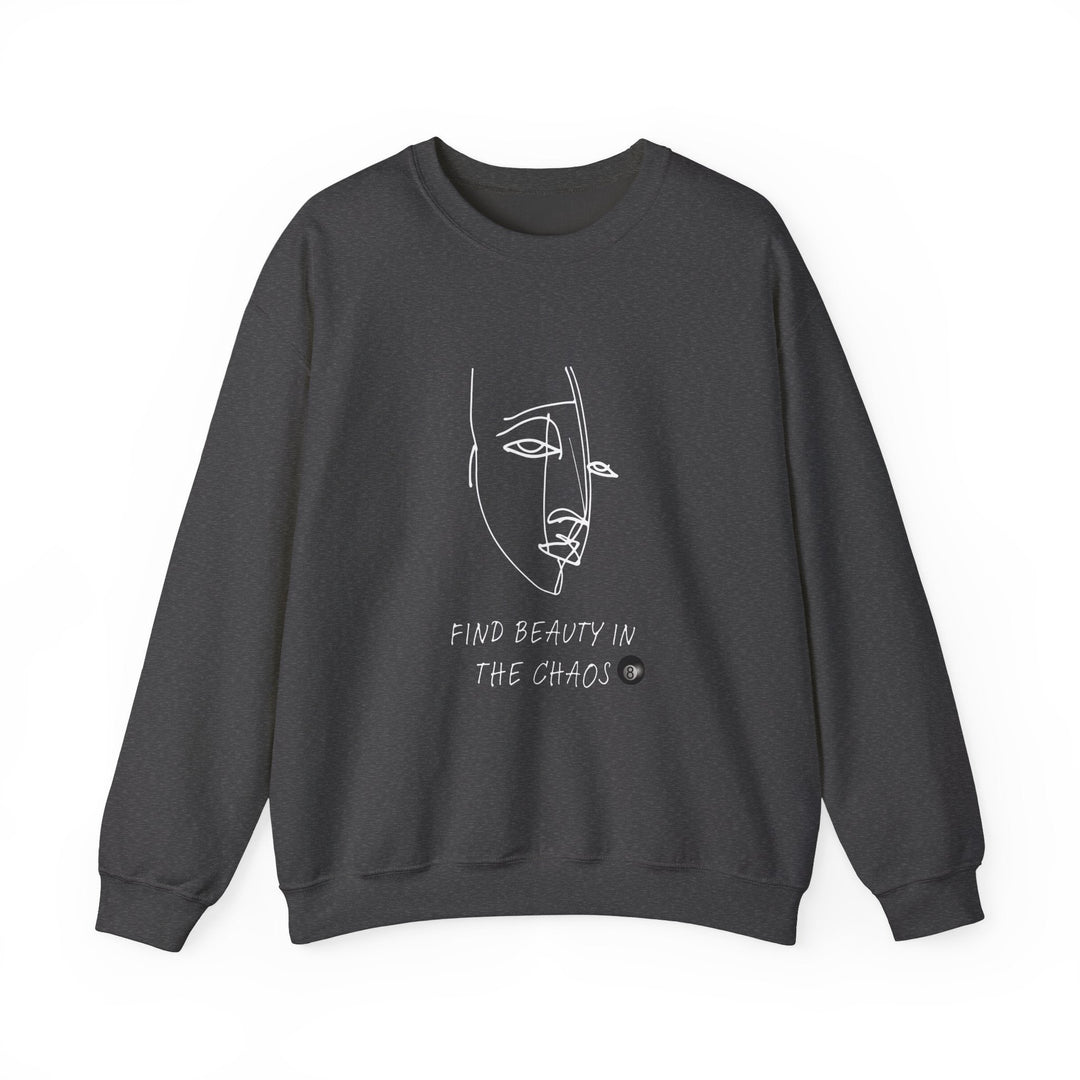 Find Beauty in the Chaos - 8 Ball - Unisex Crewneck Sweatshirt - BFLY BILLIARDS