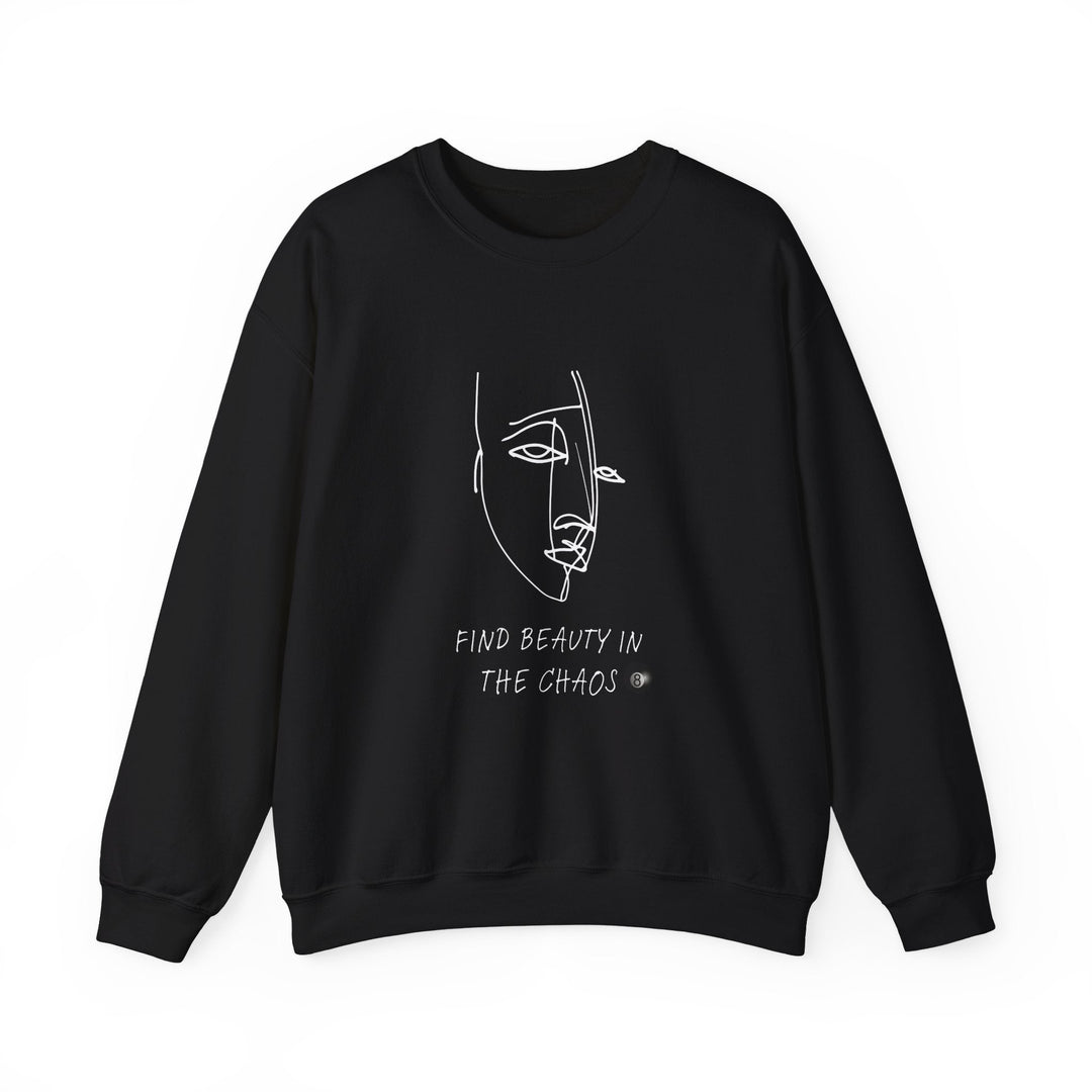 Find Beauty in the Chaos - 8 Ball - Unisex Crewneck Sweatshirt - BFLY BILLIARDS