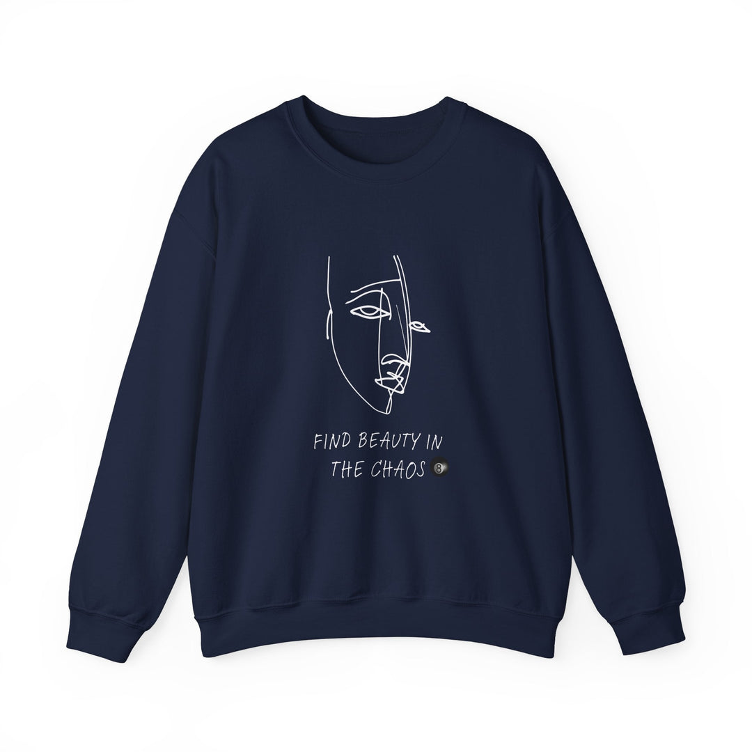 Find Beauty in the Chaos - 8 Ball - Unisex Crewneck Sweatshirt - BFLY BILLIARDS