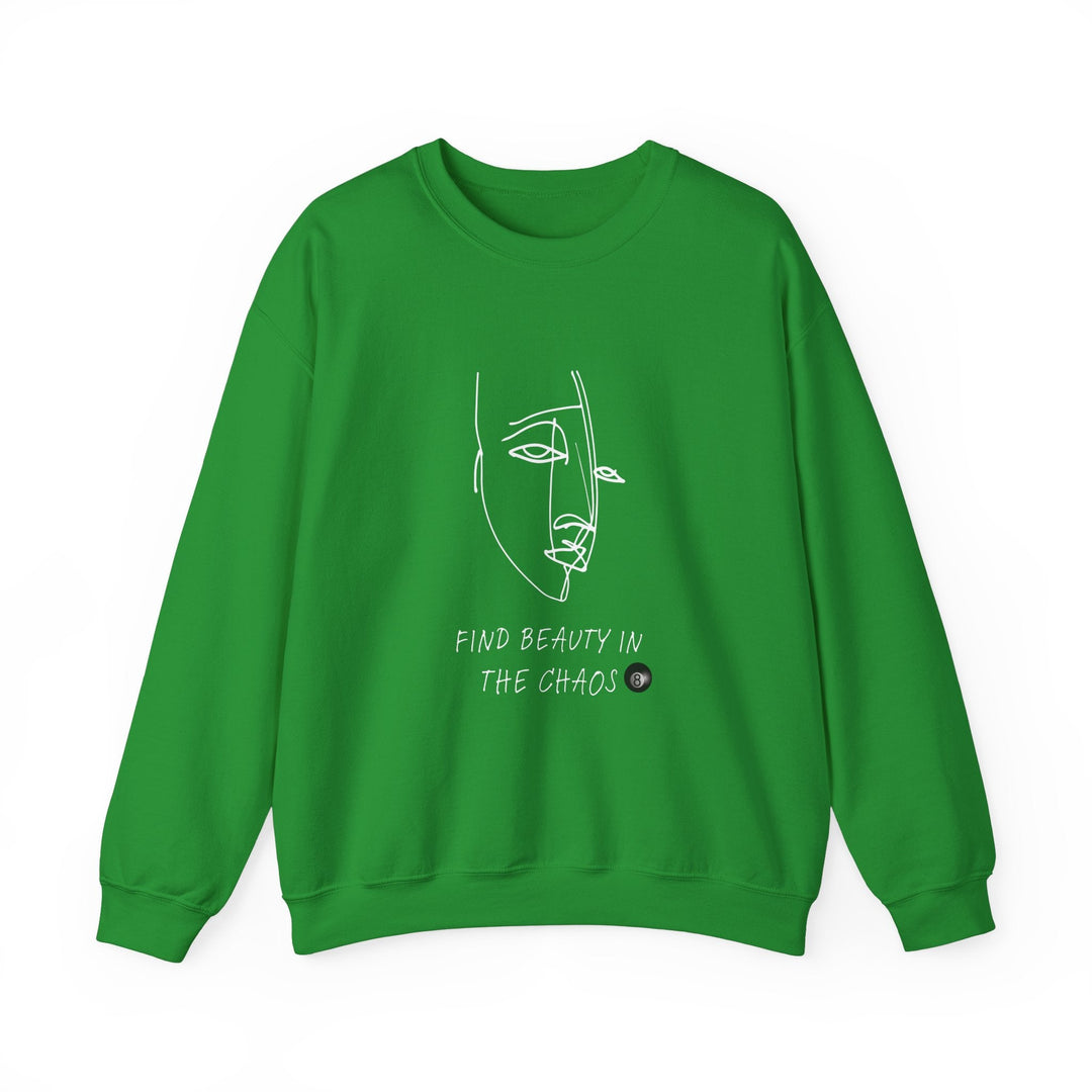 Find Beauty in the Chaos - 8 Ball - Unisex Crewneck Sweatshirt - BFLY BILLIARDS