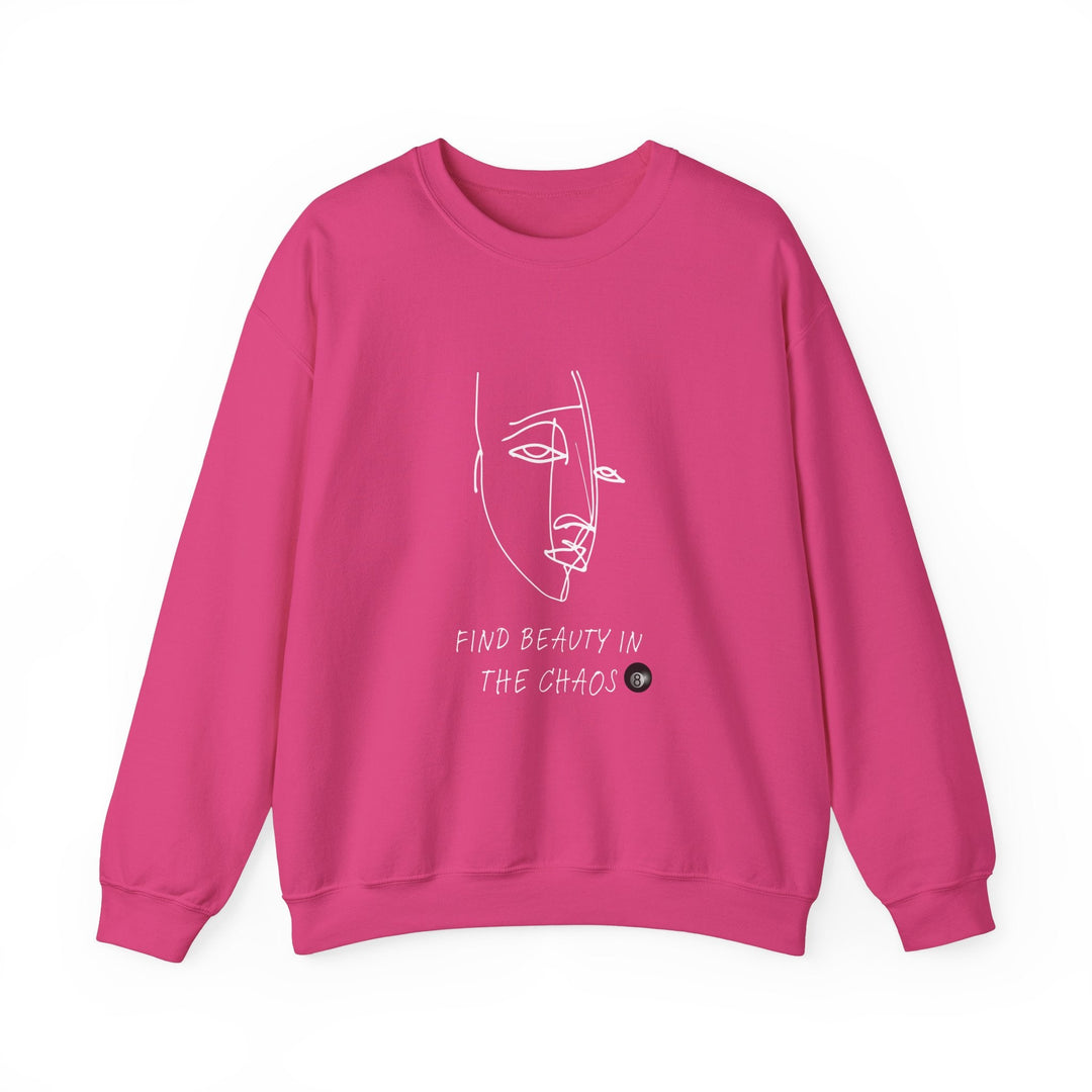 Find Beauty in the Chaos - 8 Ball - Unisex Crewneck Sweatshirt - BFLY BILLIARDS