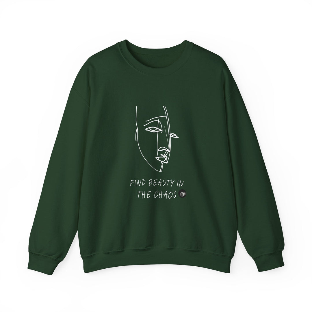 Find Beauty in the Chaos - 8 Ball - Unisex Crewneck Sweatshirt - BFLY BILLIARDS